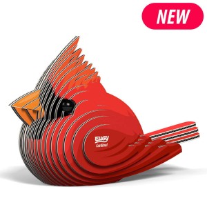 Kardynał Szkarłatny Eugy. Eko Układanka 3D