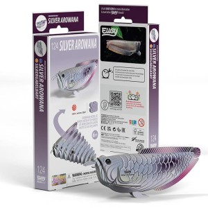 Ryba Arowana Srebrna Eugy. Eko Układanka 3D.     