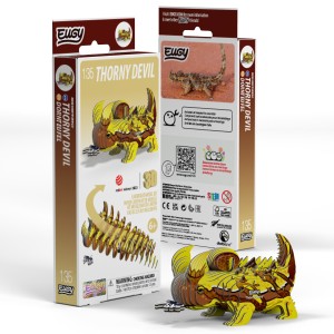Diabeł Kolczasty Eugy. Eko Układanka 3D.     